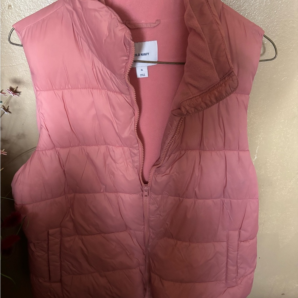 Old Navy Quilted Pink Vest for Layering